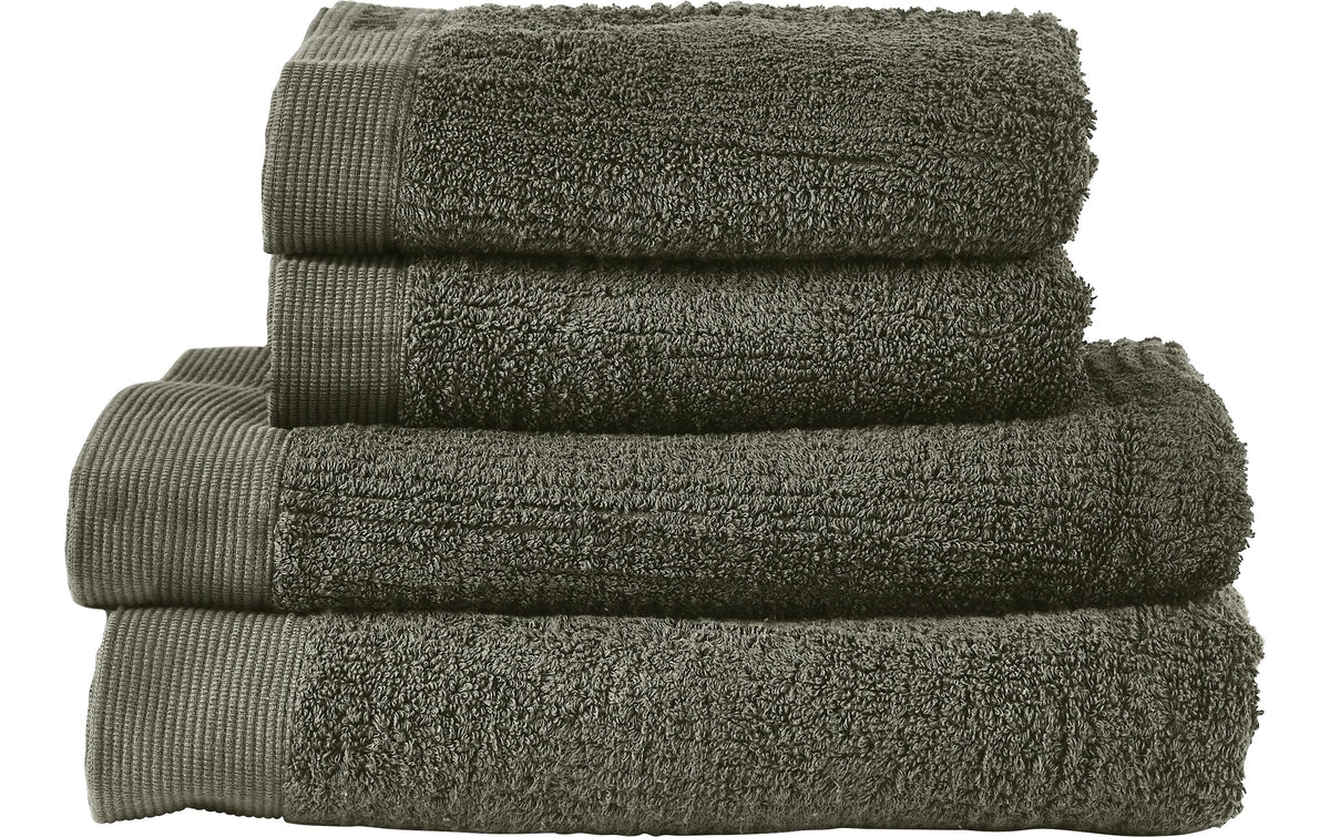 Zone Frottierwäscheset Classic, Oliv Green 100% Baumwolle 600g, 2xje: 50x100, 140x70