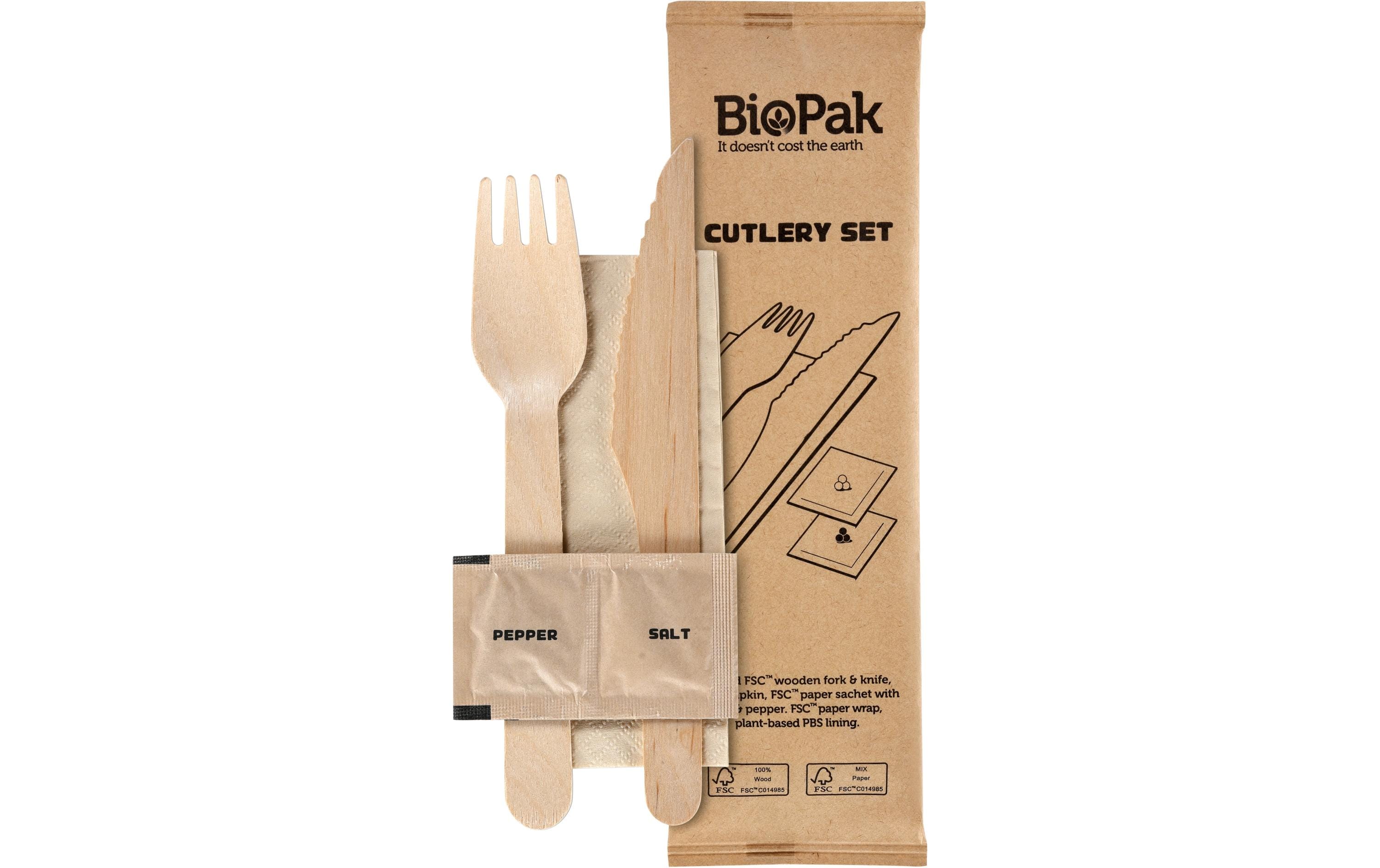 Duni Petit Besteckset 5/1 Holz 250 Stk.
