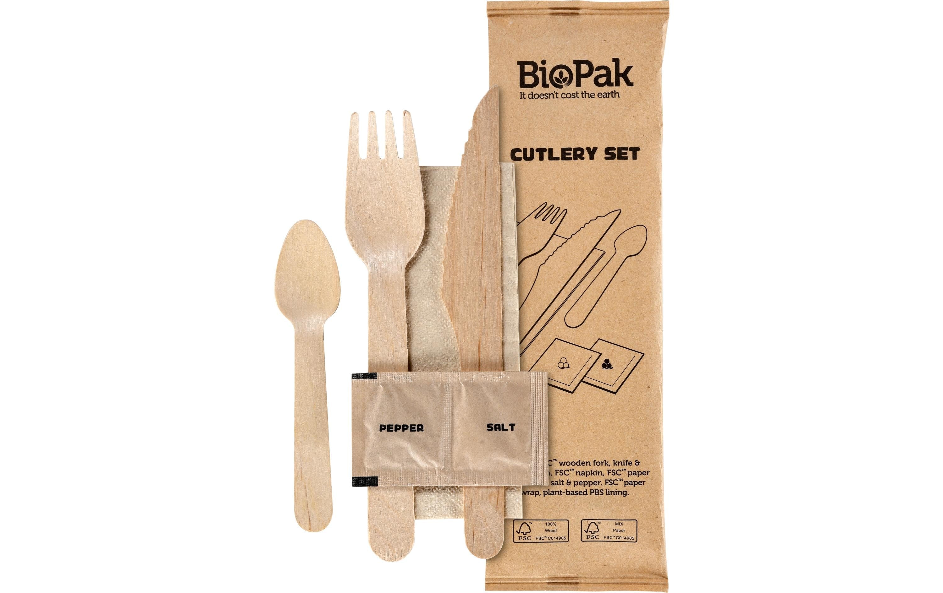 Duni Petit Besteckset 6/1 Holz 250 Stk.
