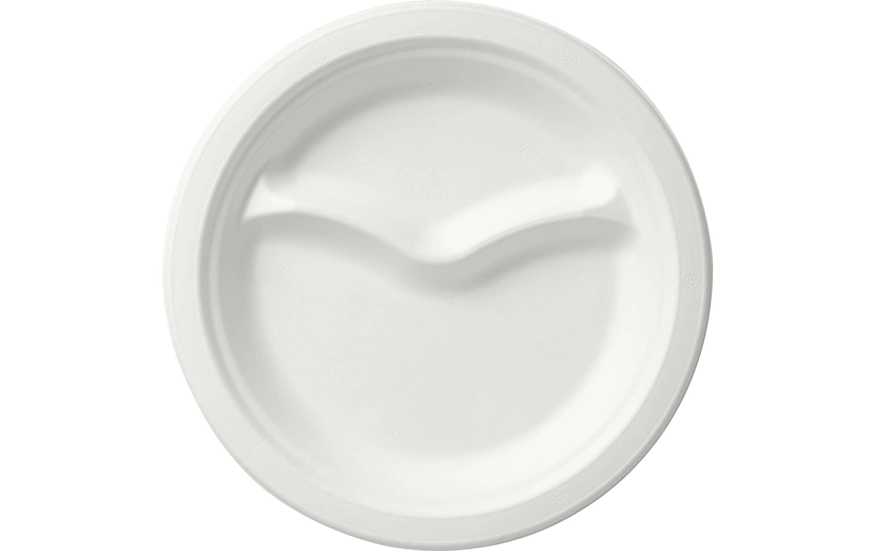 Duni Teller Bagasse weiss 22cm 2-geteilt 50 Stk.