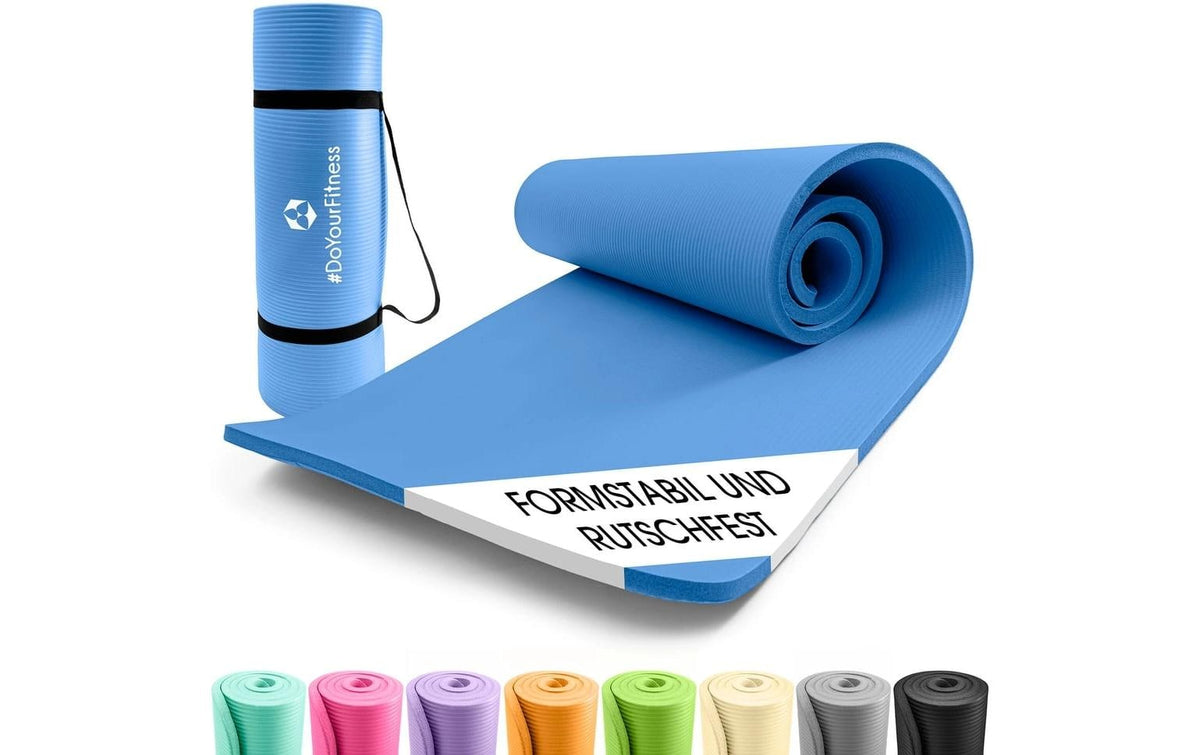 World Fitness Fitnessmatte Jivan 183x61x2cm Yogamatte, Pilatesmatte, Blau