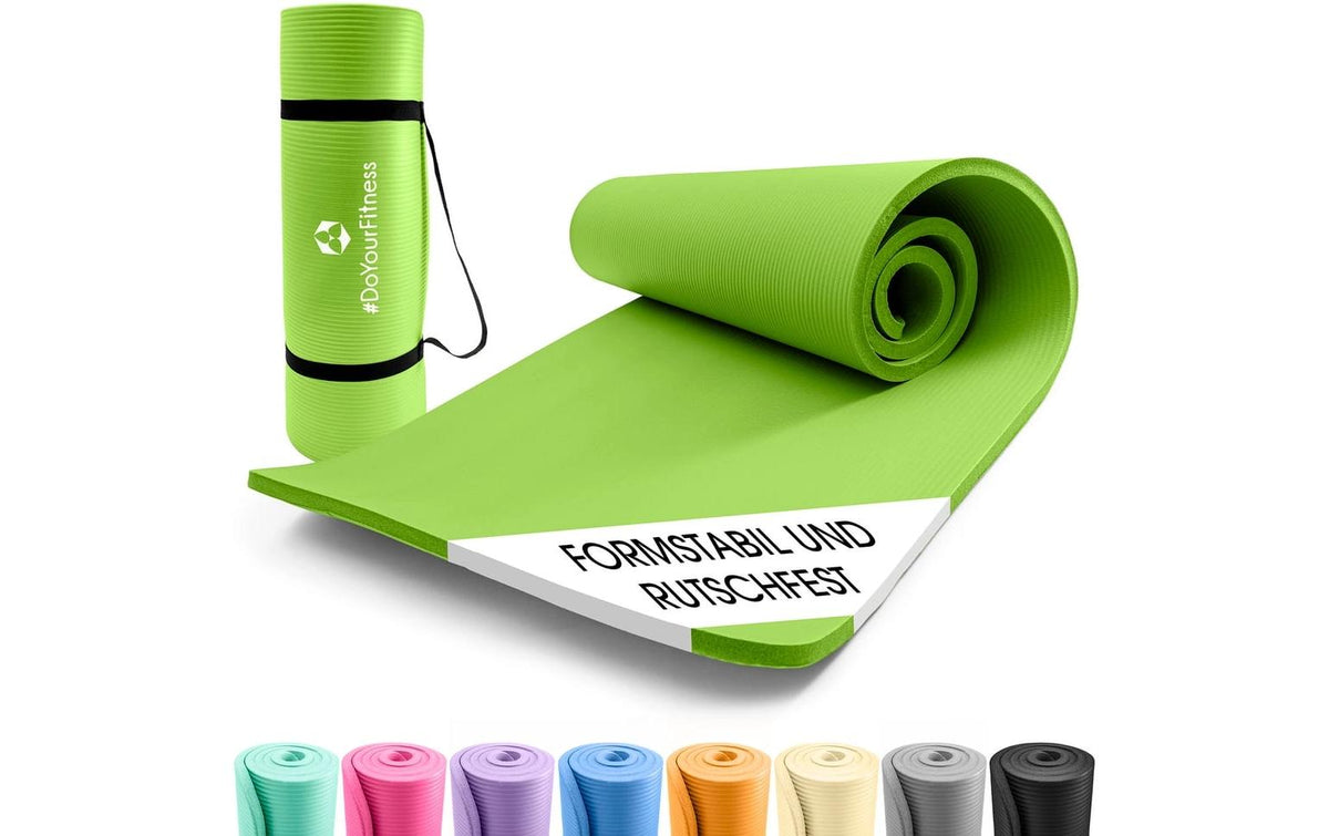 World Fitness Fitnessmatte Ashanti 190x100 Yogamatte, Pilatesmatte, 1cm, grün