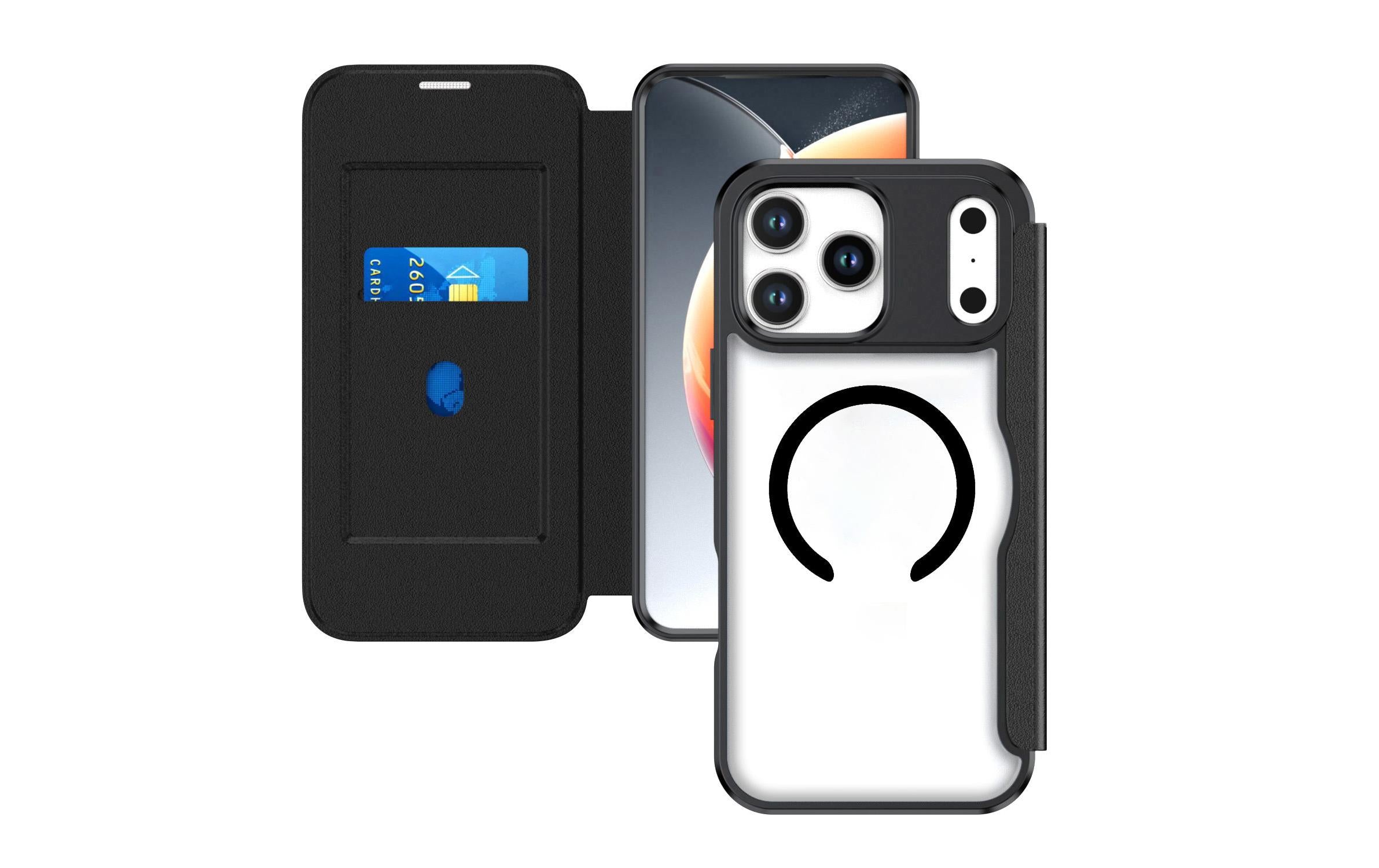 4smarts Urban Pro Flipcase, Schwarz iPhone 17 Pro Max