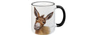 CN Tasse Esel 330 ml schwarz, 8.3x9.7 cm (DxH)