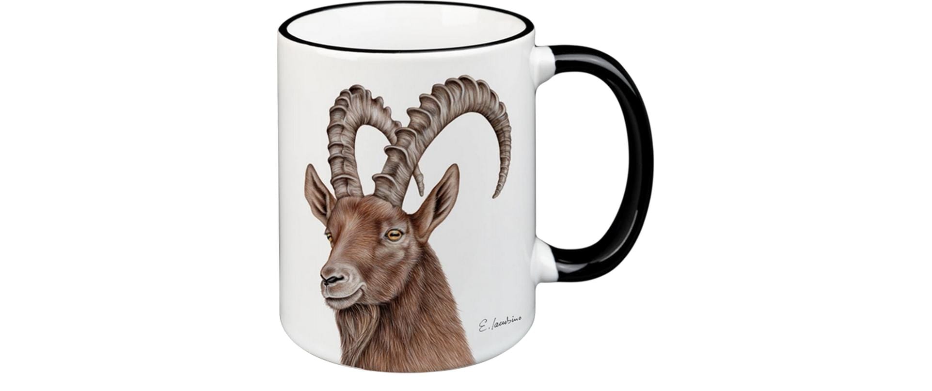 CN Tasse Steinbock 330 ml schwarz, 8.3x9.7 cm (DxH)