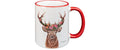 CN Tasse Blumenhirsch 330 ml rot, 8.3x9.7 cm (DxH)