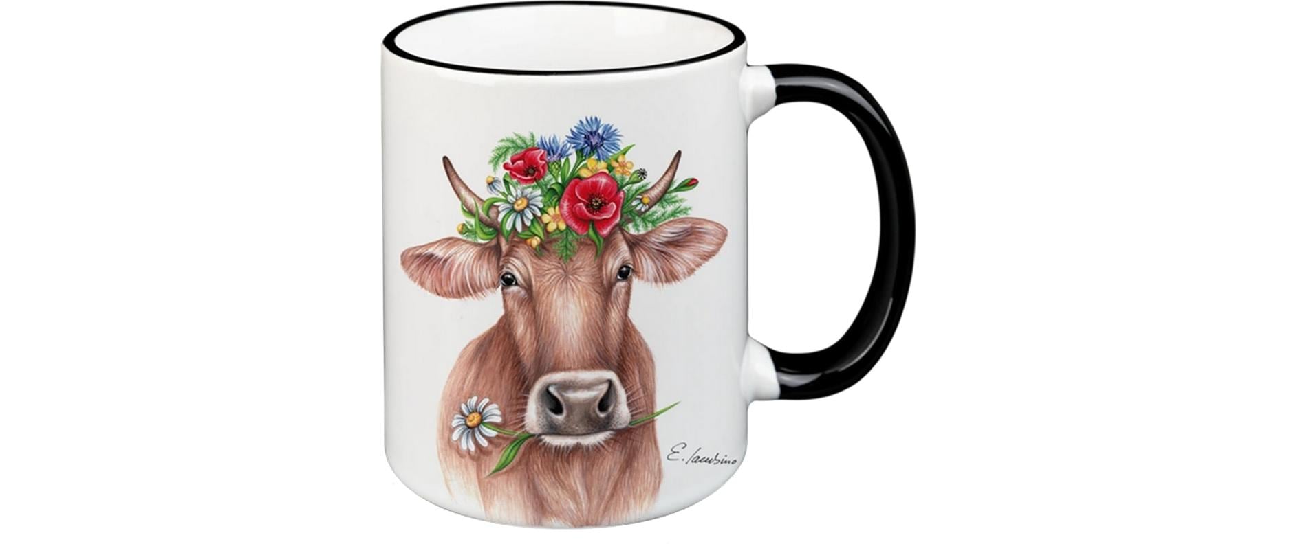 CN Tasse Blumenkuh 330ml schwarz, 8.3x9.7 cm (DxH)