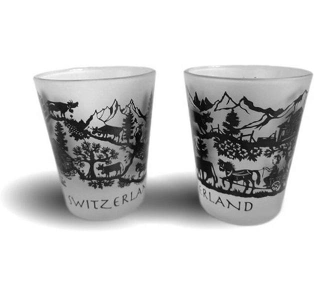 CN Schnapsglas Scherenschnitt Shot-Glas vereist