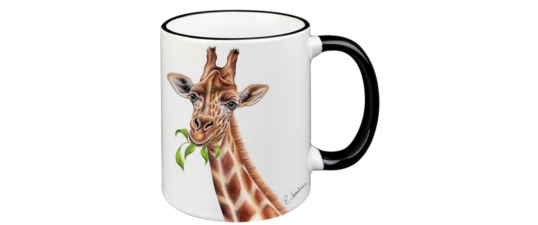 CN Tasse Giraffe 330 ml schwarz, 8.3x9.7 cm (DxH)