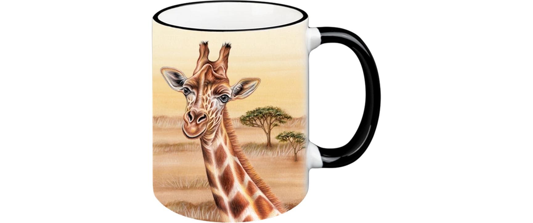 CN Tasse Wild Giraffe 330 ml schwarz, 8.3x9.7 cm (DxH)