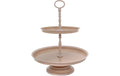 Chic Antique Etagere 2-stöckig Höhe 41 cm, D: 32.5 cm, rosa