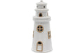 Chic Antique Leuchtturm mit LED 22 x 9.5 cm, Keramik, creme