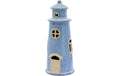 Chic Antique Leuchtturm mit LED 27 x 11.5 cm, Keramik, blau