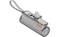 Sharge Powerbank FLOW MINI 2, 5000mAh Lightning/USB-C-Stecker, silber