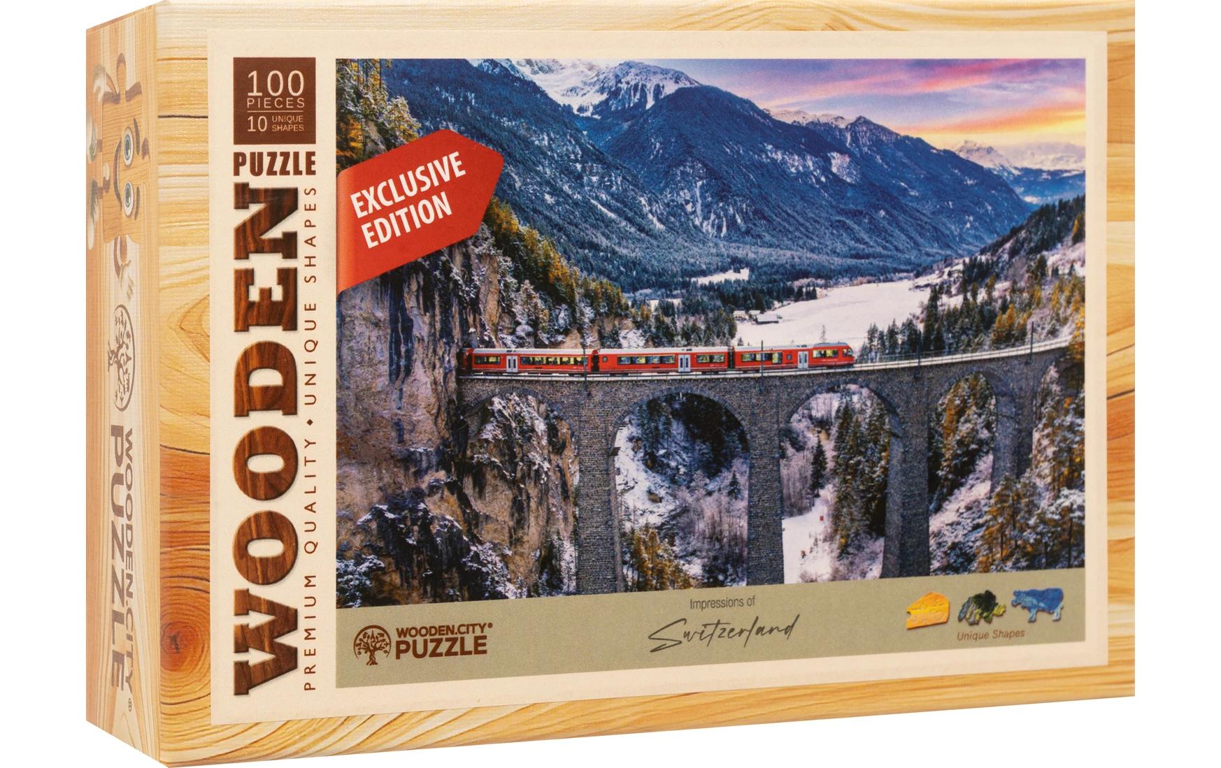 Mini-Puzzle Holz RhB Viadukt 100 Teile
