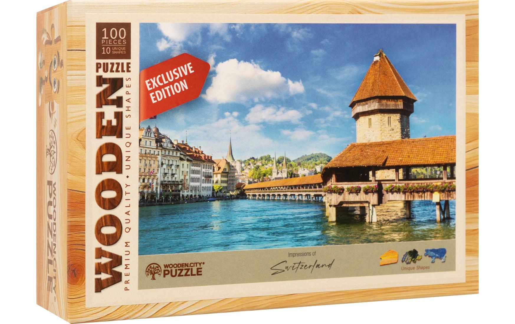 Mini-Puzzle Holz Kapellbrücke 100 Teile