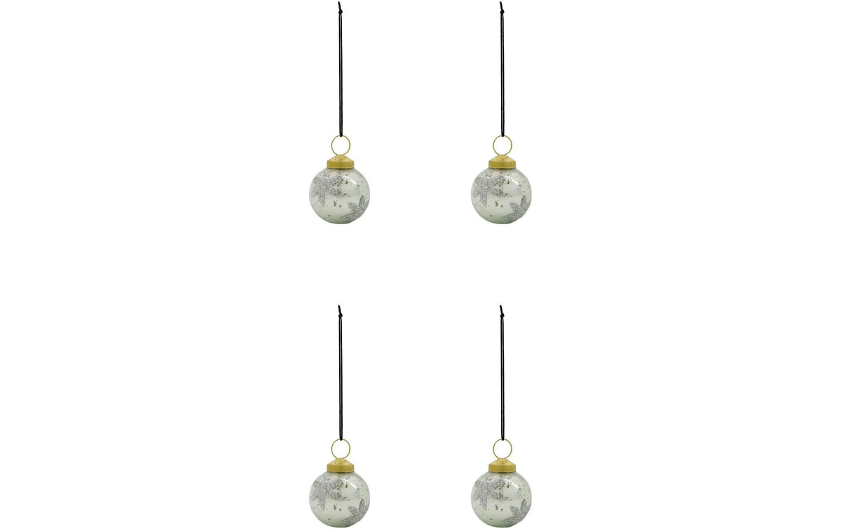 House Doctor Weihnachtskugel Fiore 4er Set, D: 6 cm