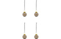 House Doctor Weihnachtskugel Vellu 4er Set, D: 6 cm, Sand