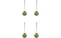 House Doctor Weihnachtskugel Vellu 4er Set, D: 6 cm, Green
