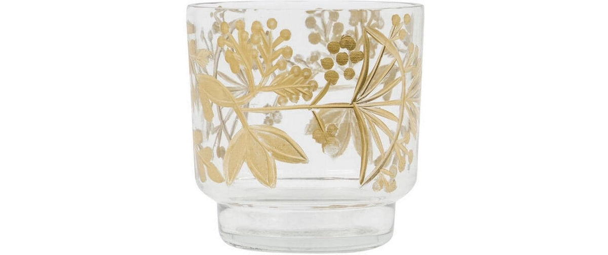 House Doctor Windlicht Find, 7x7cm (HxD) Glas, Gold-Transparent