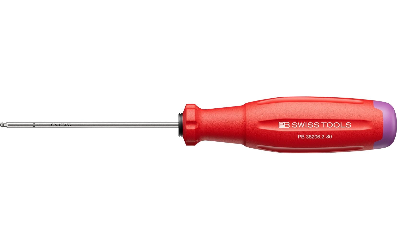 SwissGrip Evo Kugelkopf-Schraubenzieher PB 38206.2-80