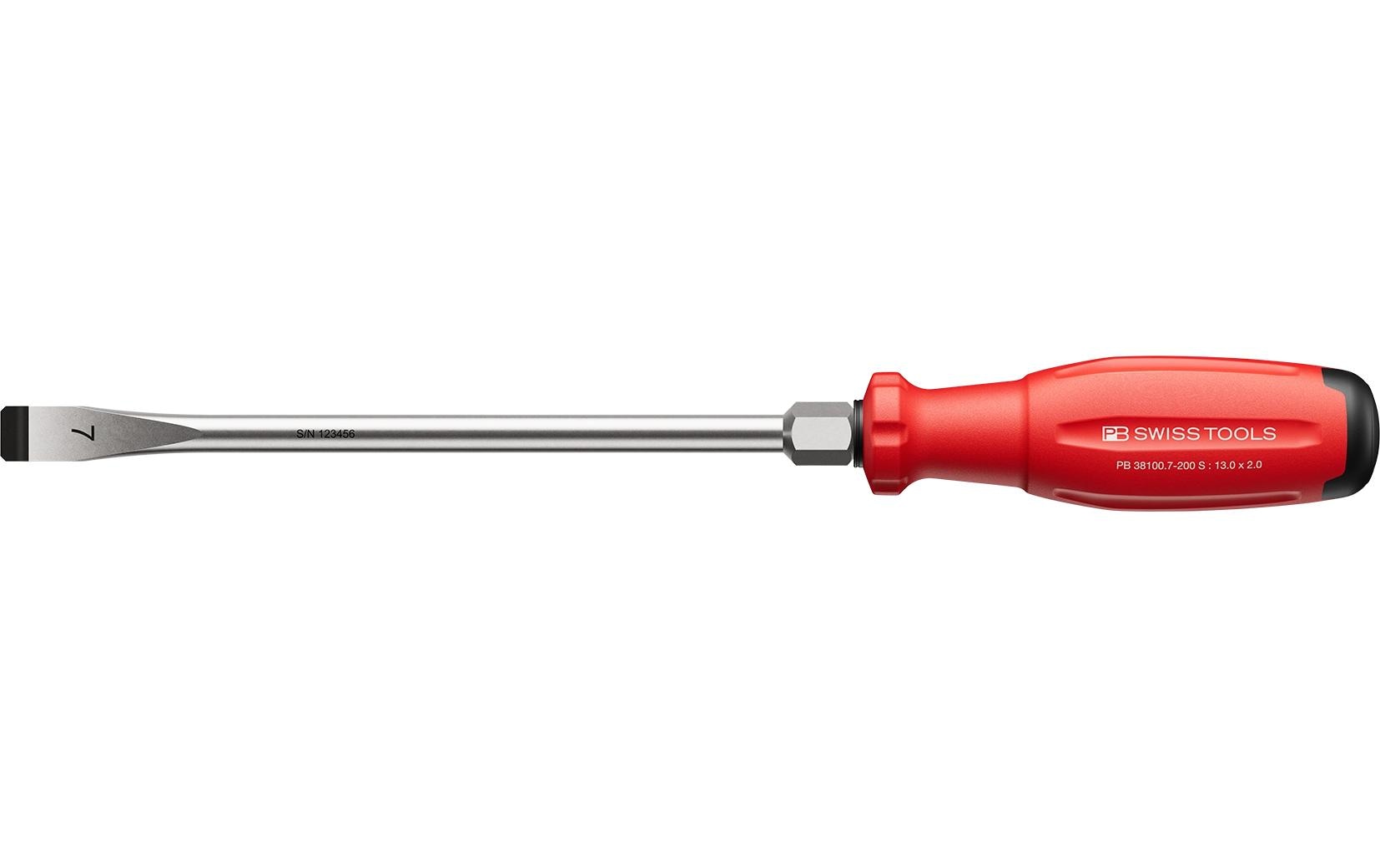 SwissGrip Evo Schlitz-Schraubenzieher PB 38100.7-200 S