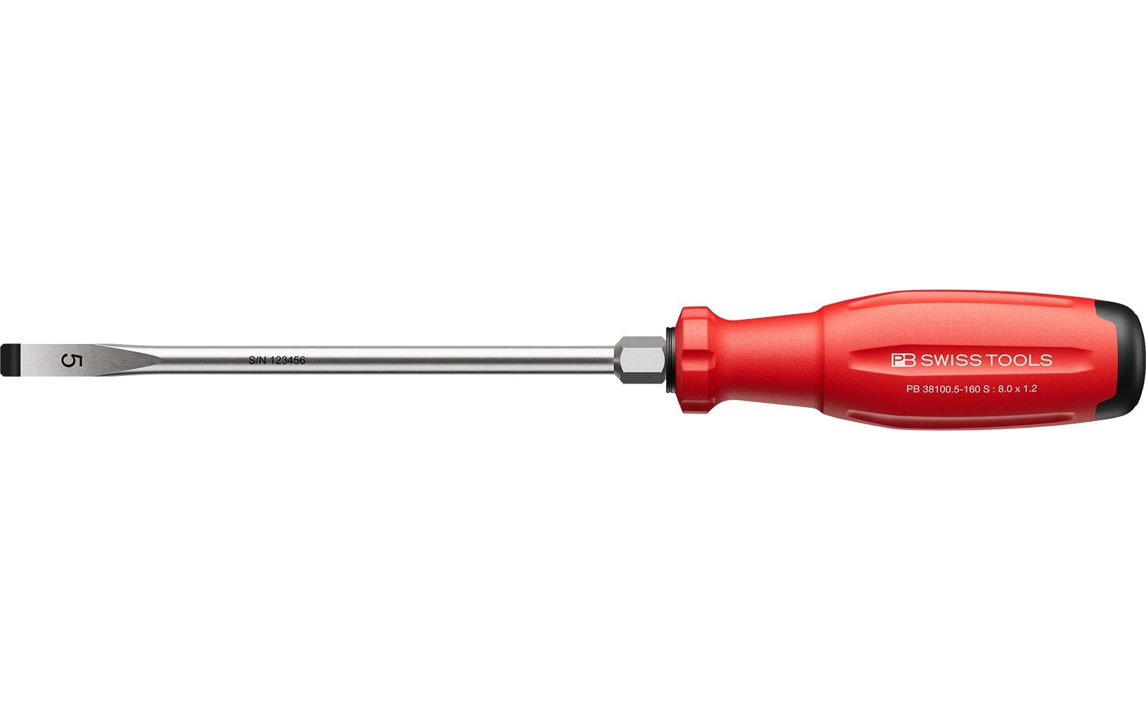 SwissGrip Evo Schlitz-Schraubenzieher PB 38100.5-160 S