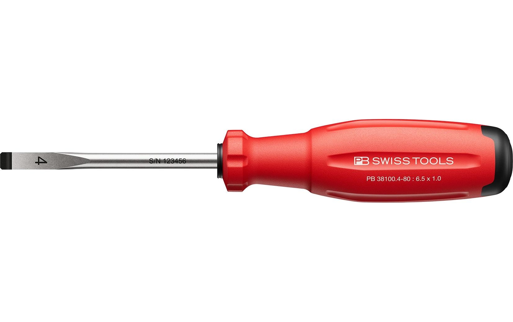 SwissGrip Evo Schlitz-Schraubenzieher PB 38100.4-80