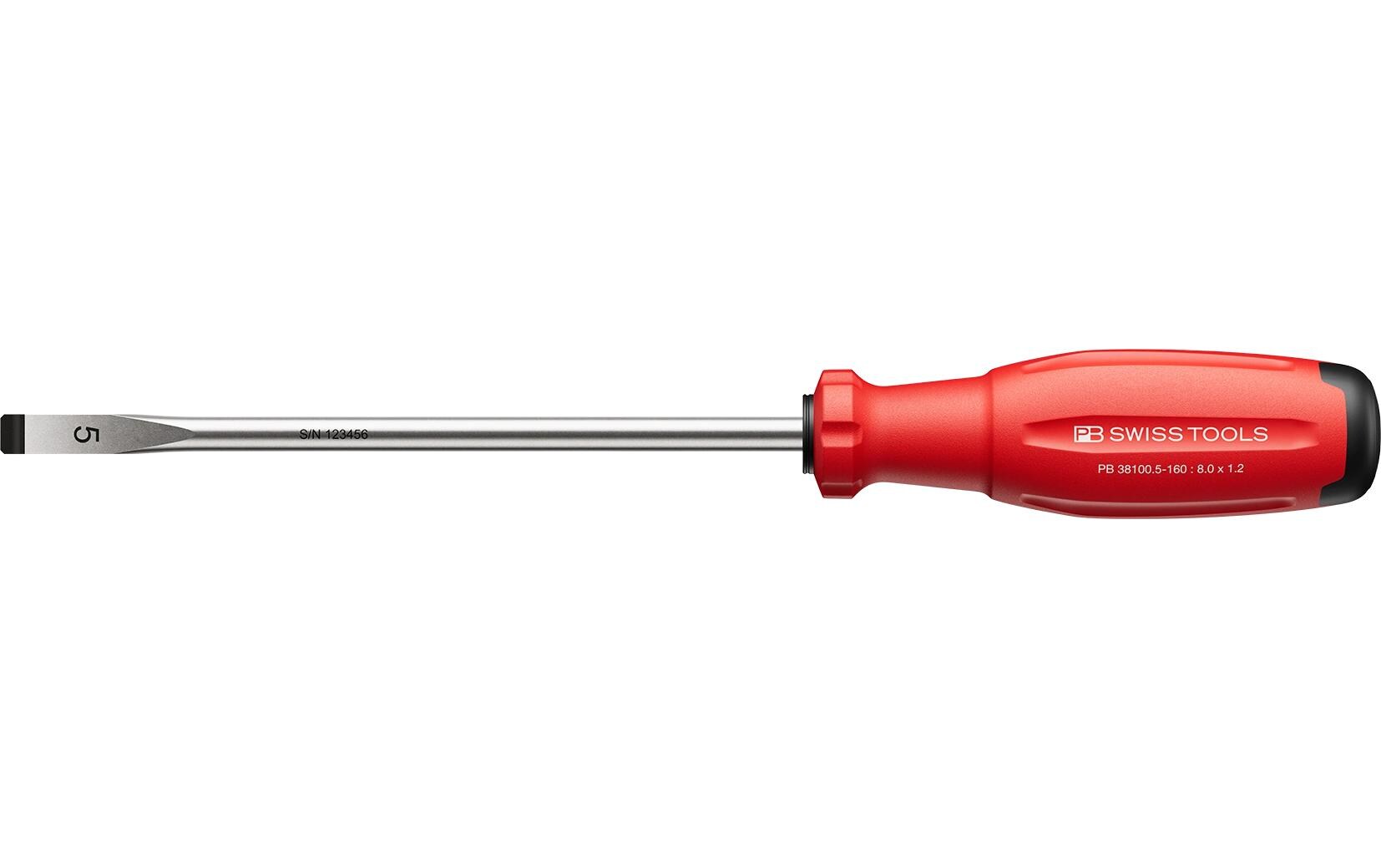SwissGrip Evo Schlitz-Schraubenzieher PB 38100.5-160