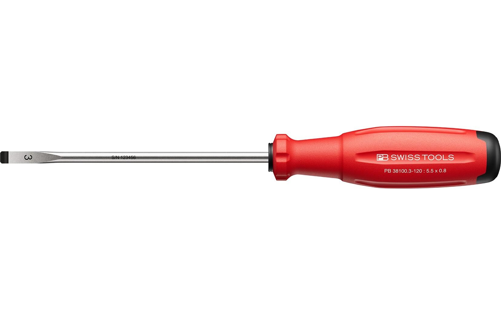 SwissGrip Evo Schlitz-Schraubenzieher PB 38100.3-120