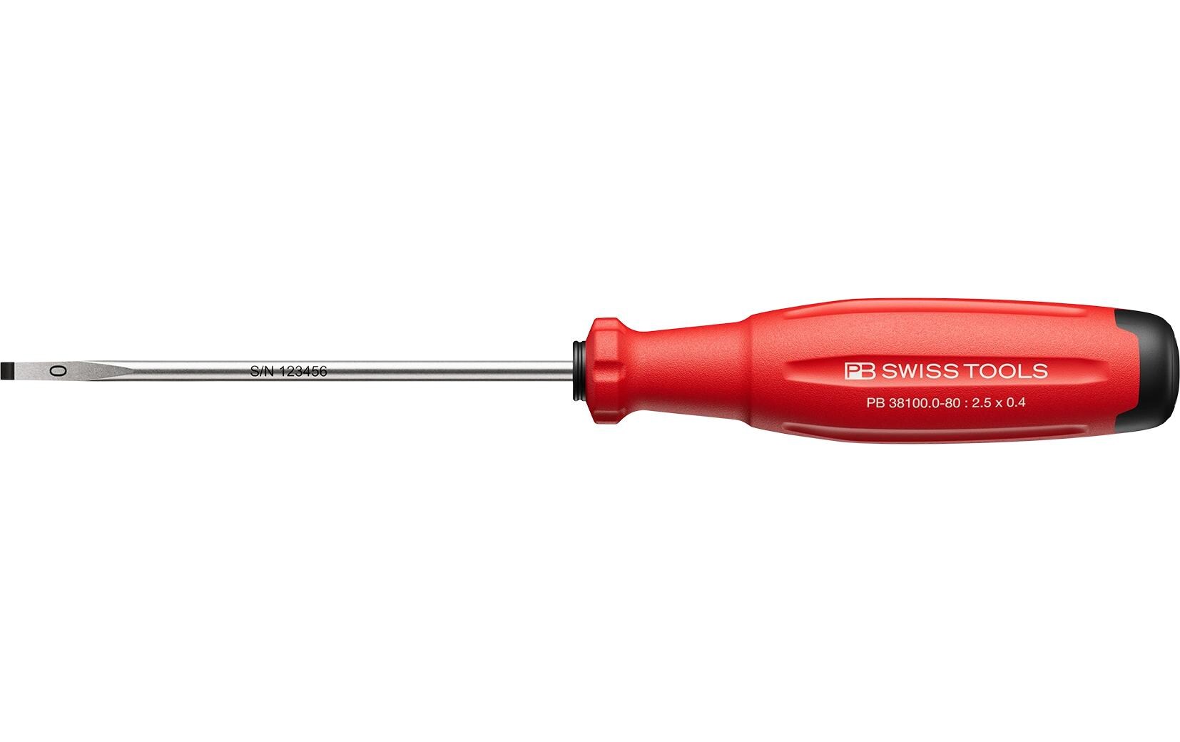 SwissGrip Evo Schlitz-Schraubenzieher PB 38100.0-80