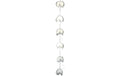 Dameco Girlande Engelsflügel, Weiss, 150cm mit Perlenkette, Polyester, Federn