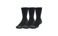 Under Armour Crew-Socken 3 Pack Grösse: 42 - 47.5, Farbe: Schwarz