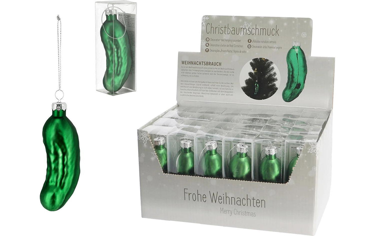 G.Wurm Christbaumschmuck Gurke Grösse: (B/H/T) 4x11x4cm 24