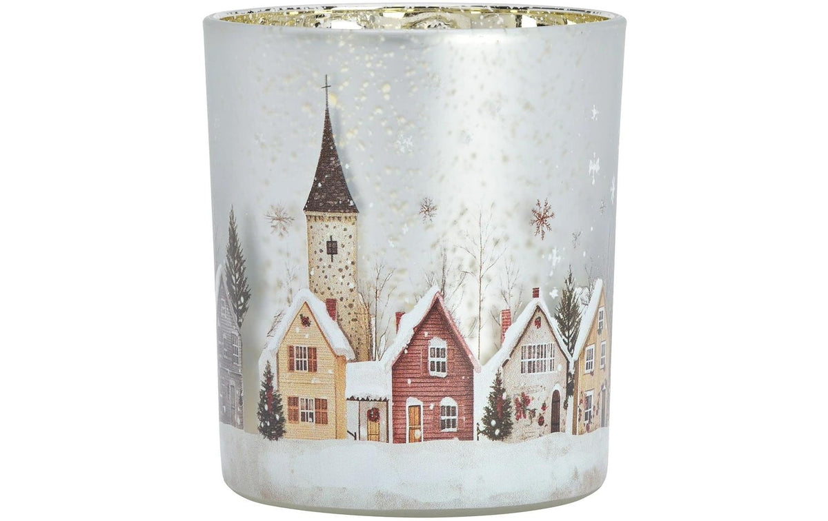 G.Wurm Windlicht Weihnachtshäuser Grösse: (B/H/T) 9x10x9cm