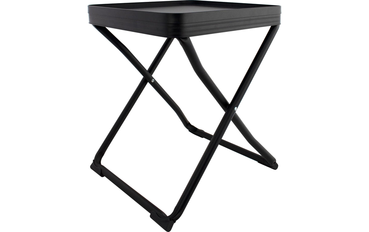Bari Hocker mit Platte Schwarz/anthrazit