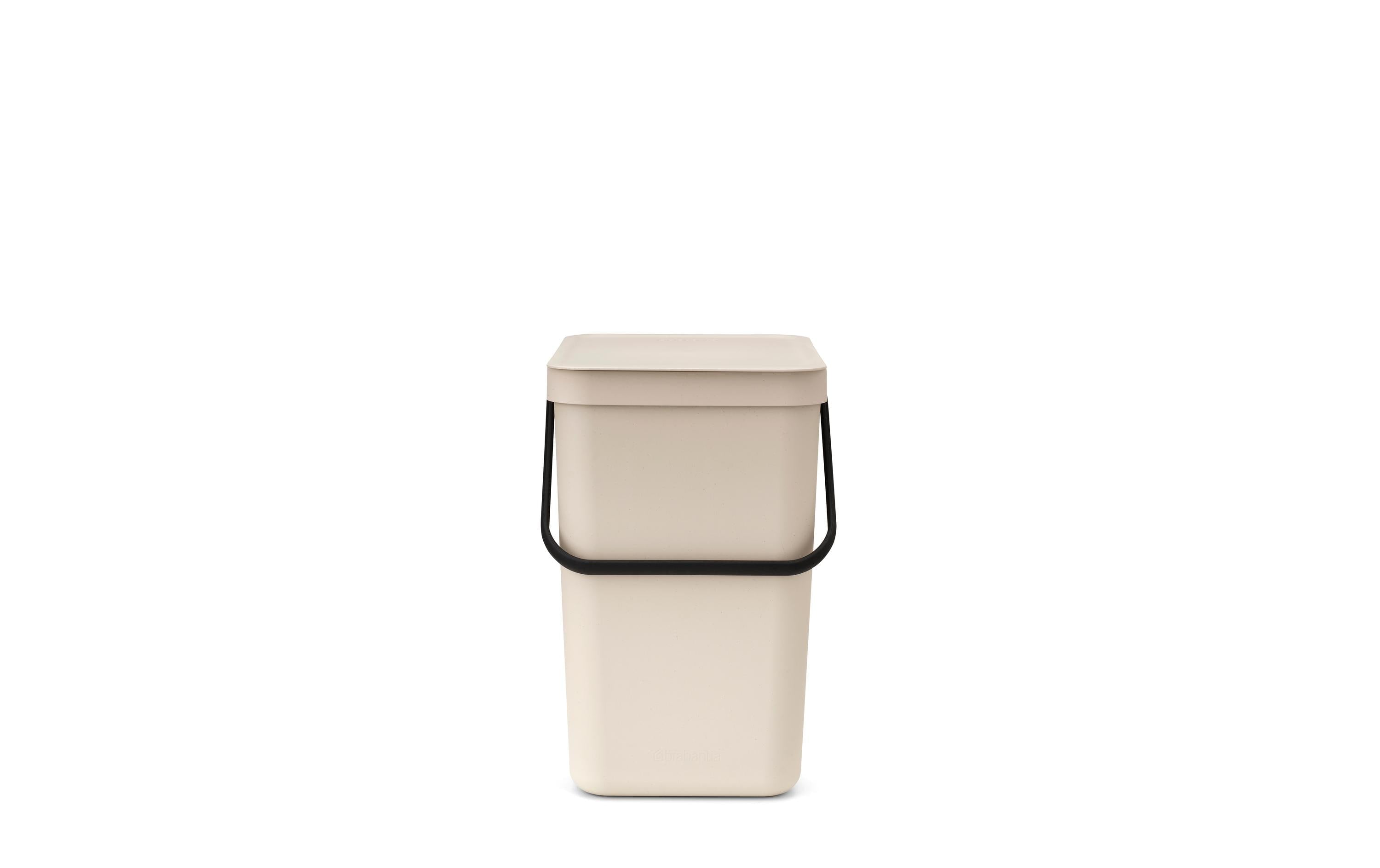 Brabantia Sort & Go Recyclingbehälter Inhalt 25 Liter, Soft Beige