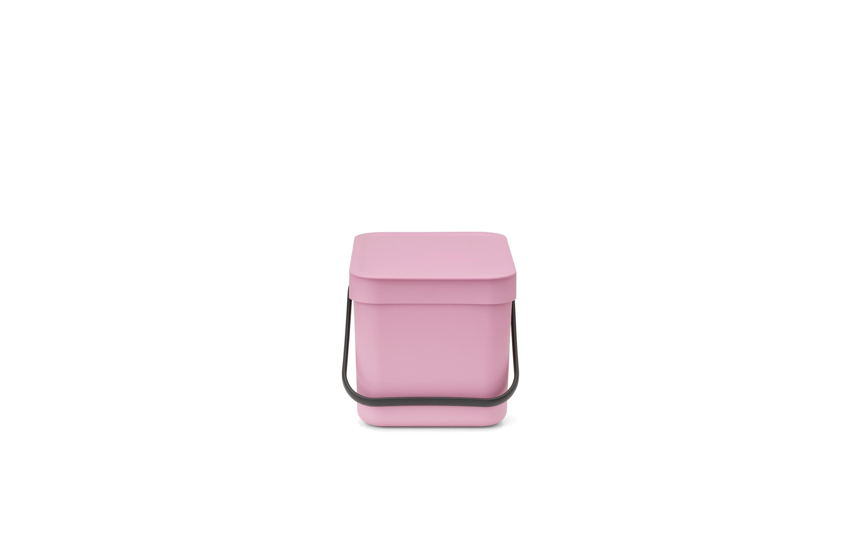 Brabantia Sort & Go Recyclingbehälter Inhalt 6 Liter, Lilac Pink