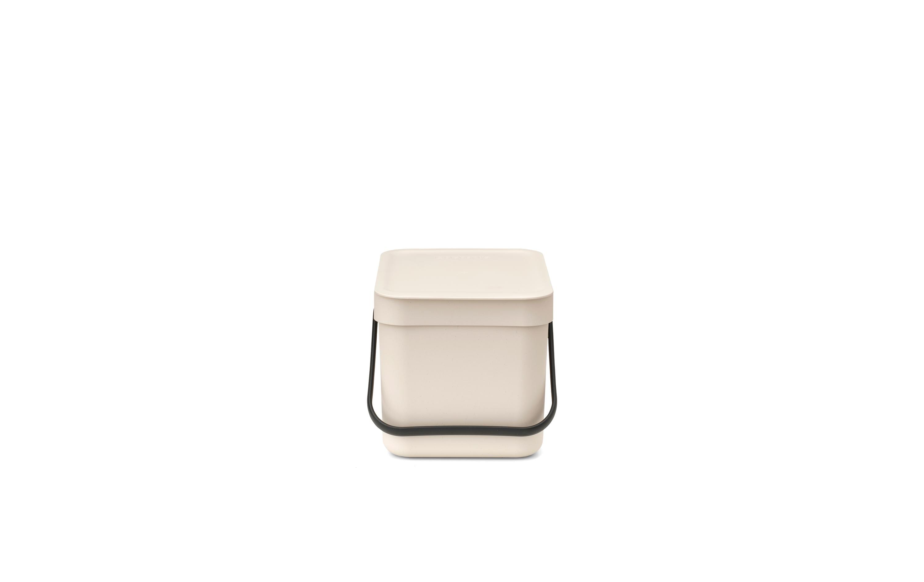 Brabantia Sort & Go Recyclingbehälter Inhalt 6 Liter, Soft Beige