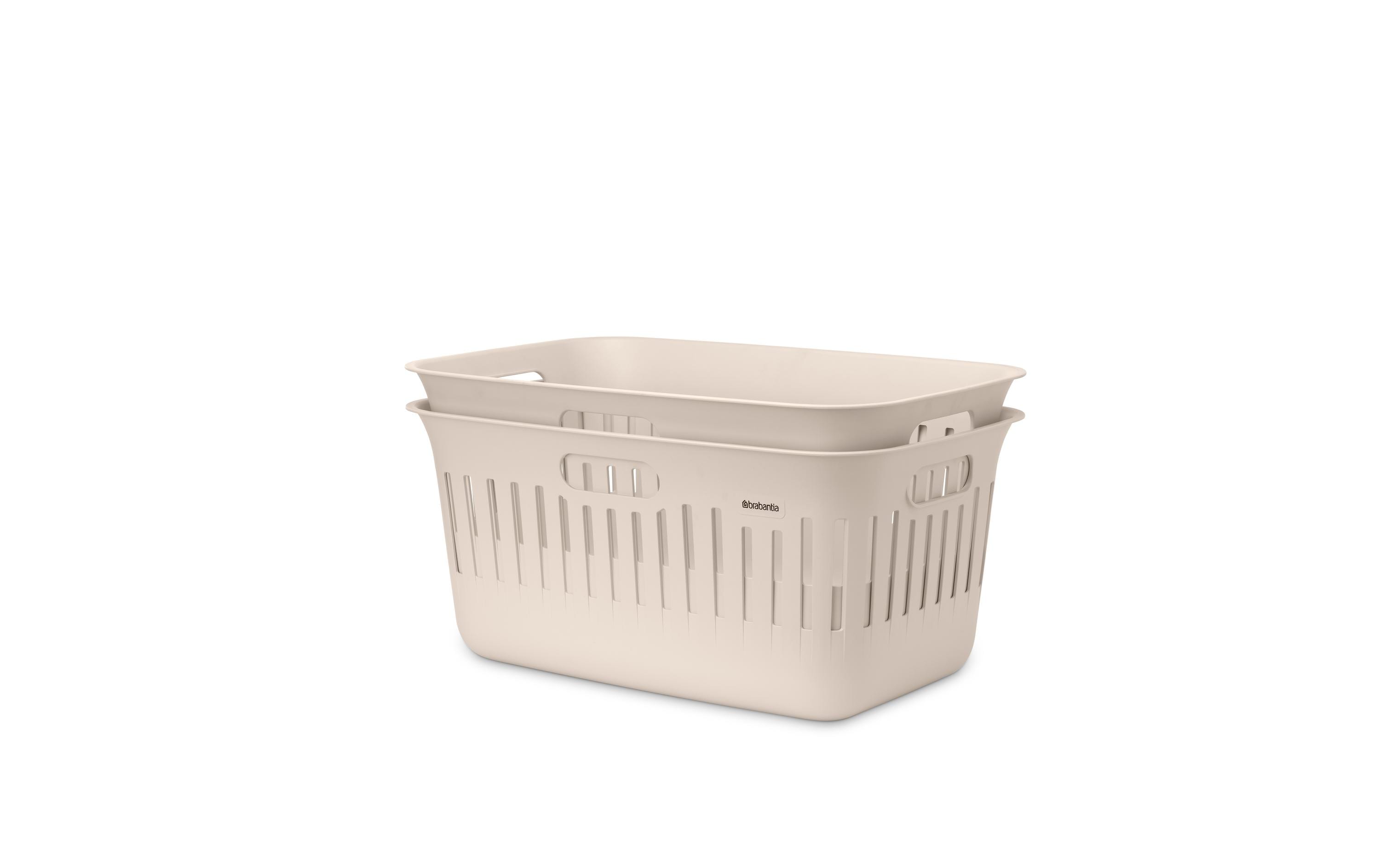 Brabantia Wäschekorb Collect IT 2er Set 40 Liter, Soft Beige
