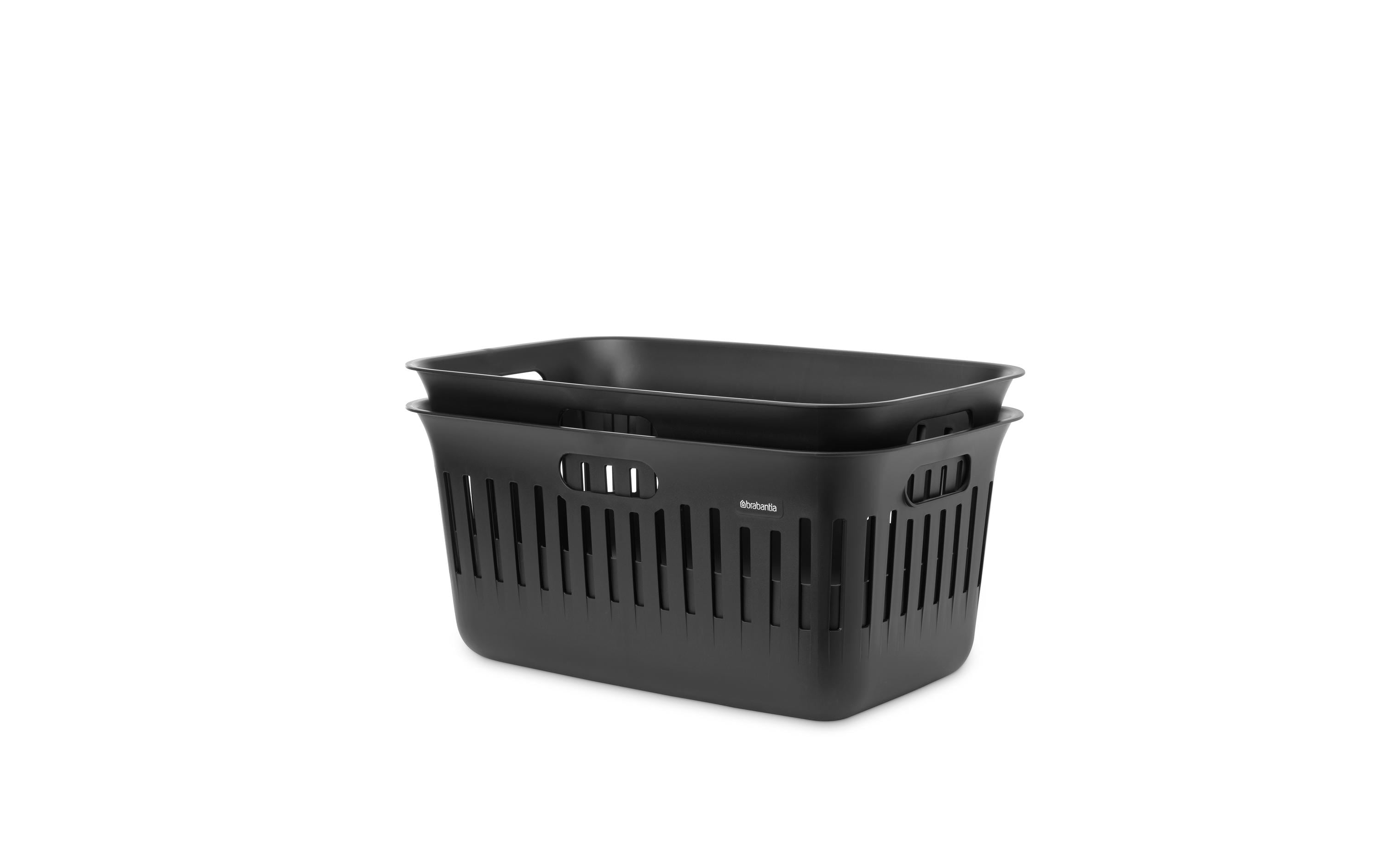 Brabantia Wäschekorb Collect IT 2er Set 40 Liter, Black