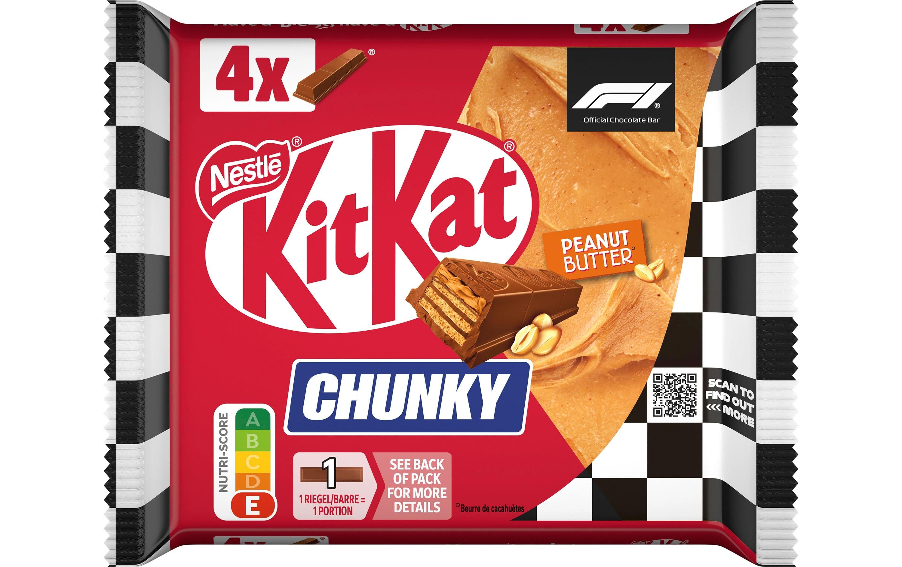 KitKat Chunky Erdnussbutter mit Milchschokolade 4 x 42 g