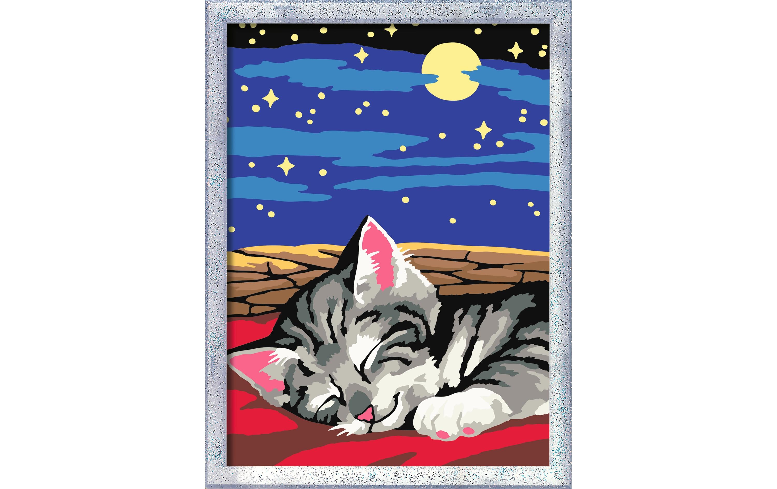 CreArt  Malen nach Zahlen Träumende Katze