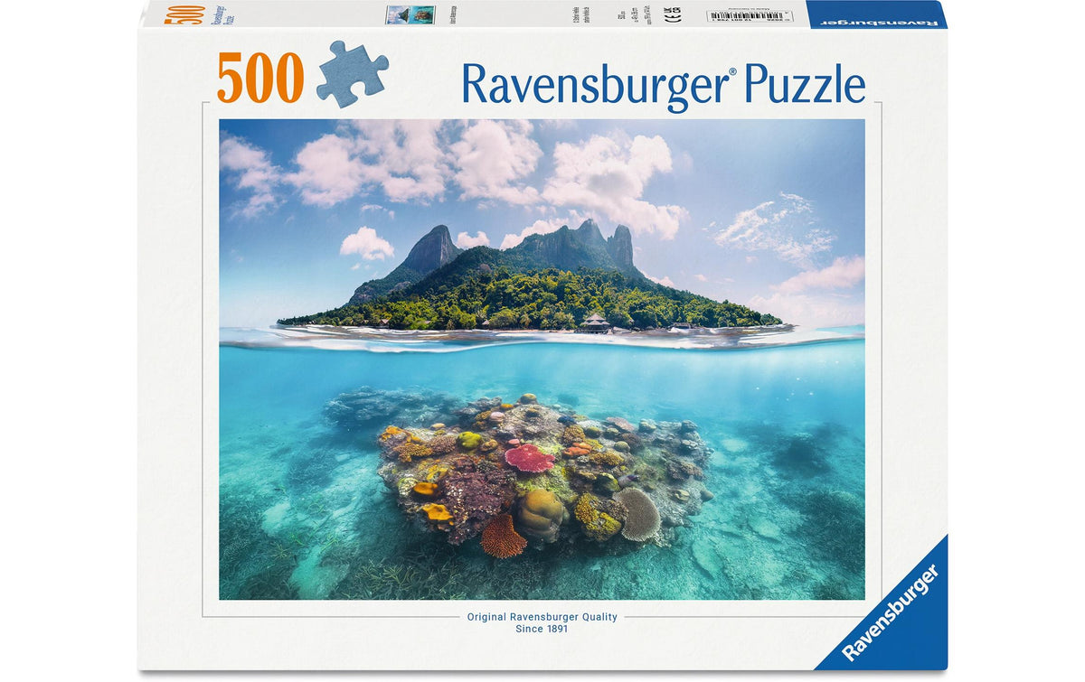 Insel und Korallenwelt