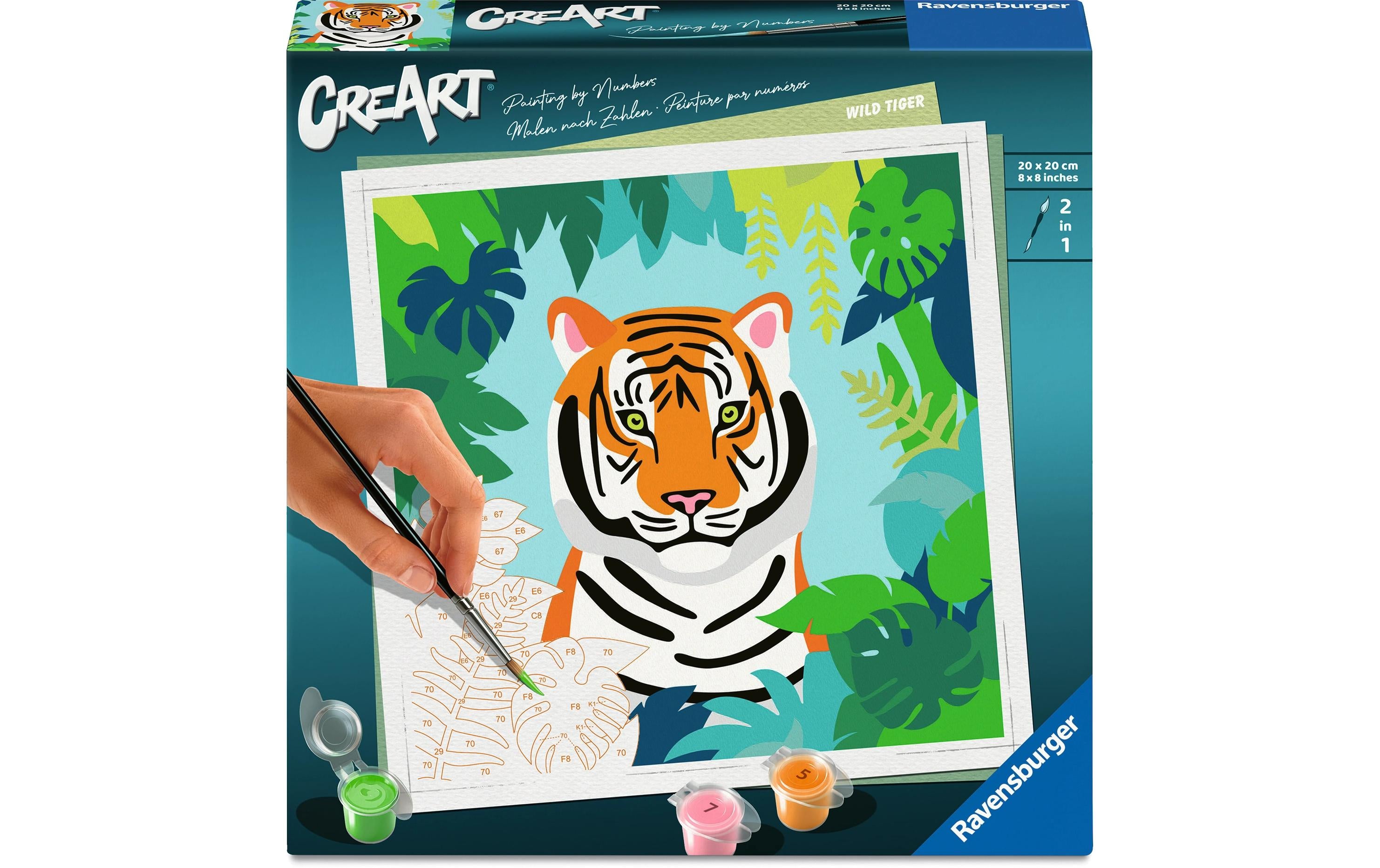 CreArt  Malen nach Zahlen Wilder Tiger