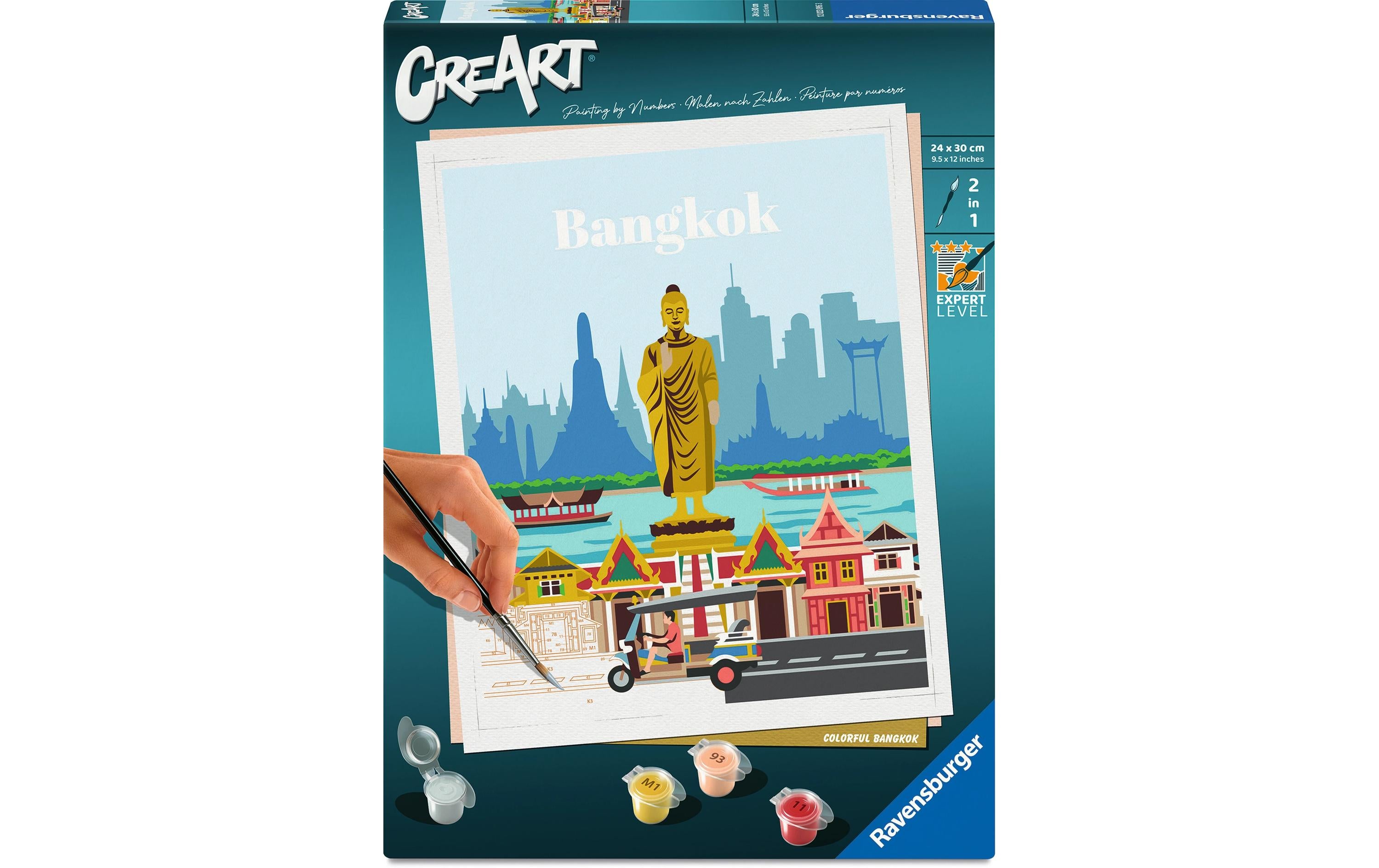 CreArt  Malen nach Zahlen Buntes Bangkok