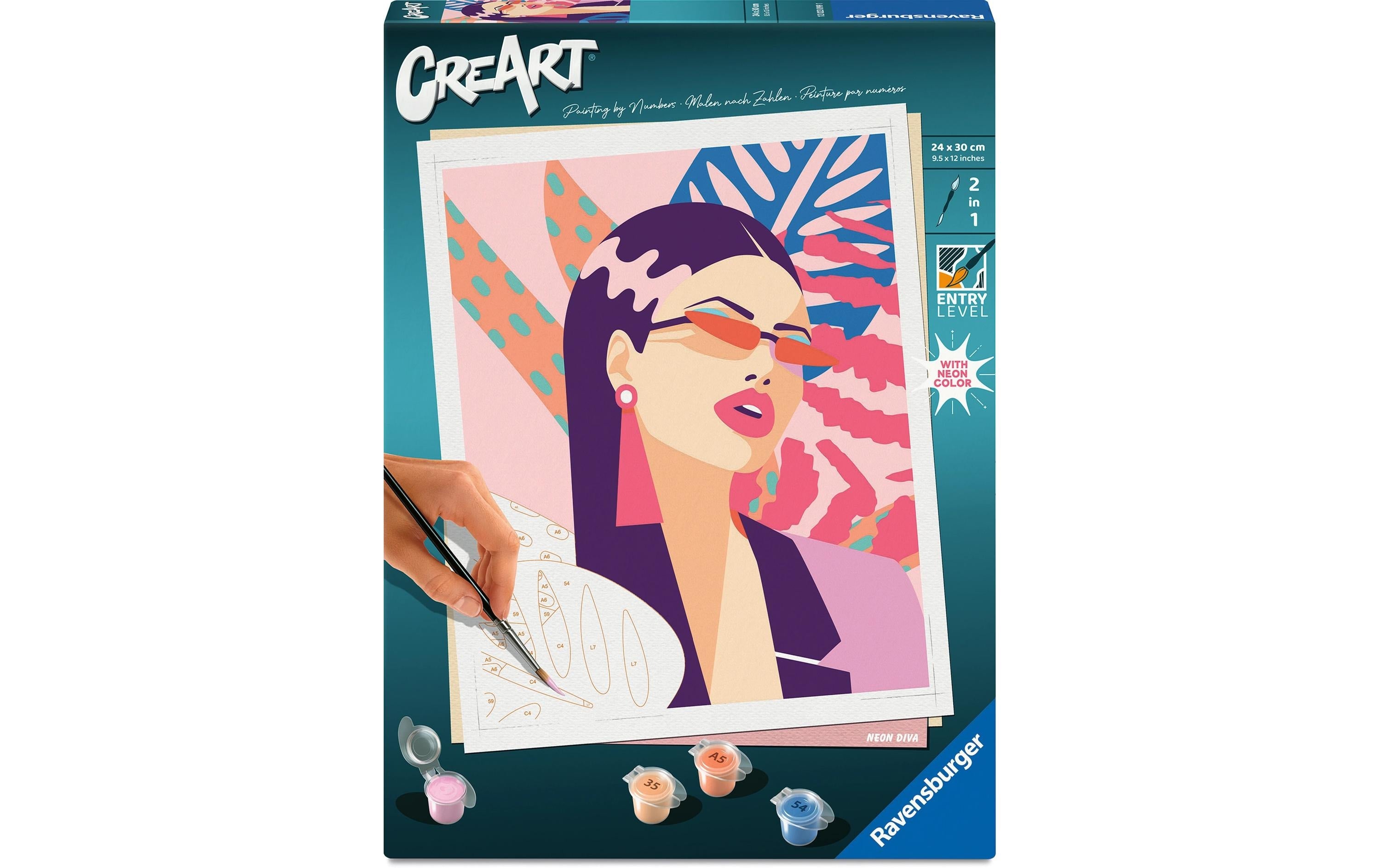 CreArt  Malen nach Zahlen NeonDiva