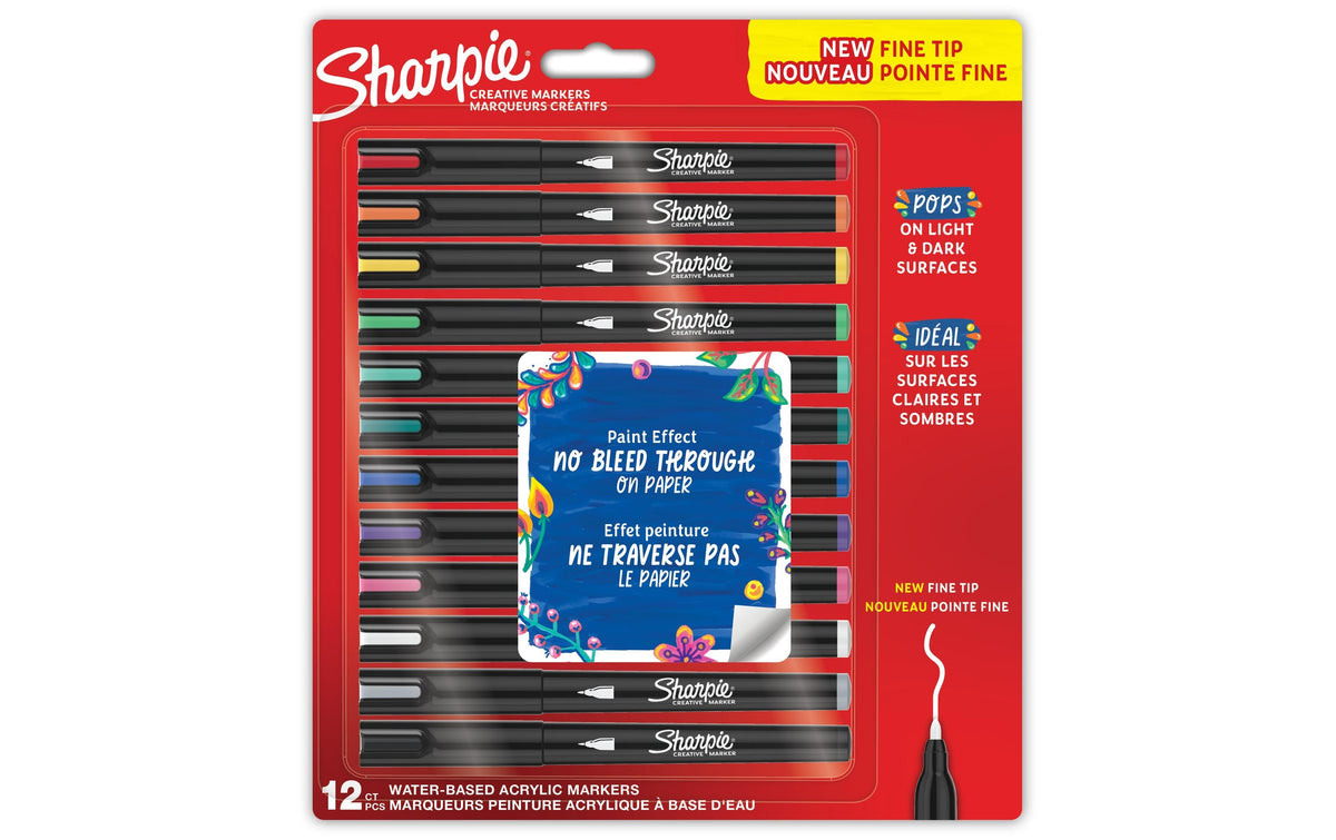 Sharpie Kreativmarker Acryl Fine Tip, 12er Pack