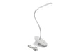MSCH Akku-Tisch Clipleuchte USB-C 5V, 2.5W, 160lm, 4000K, 3 Step dimming, ws