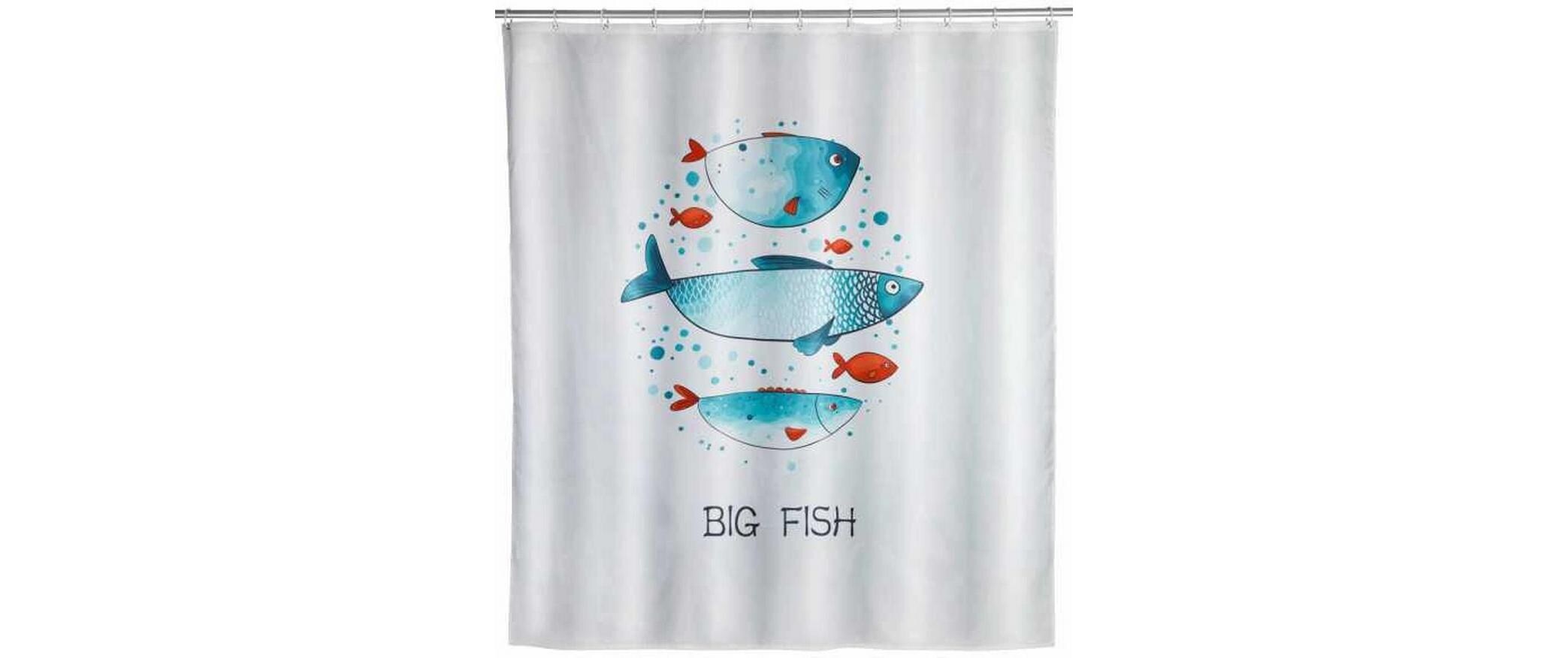 Wenko Duschvorhang Big Fish Grösse: 180 x 200 cm